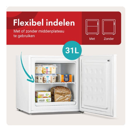 Tomado mini vriezer TFM4402W - Vrijstaand - Wit