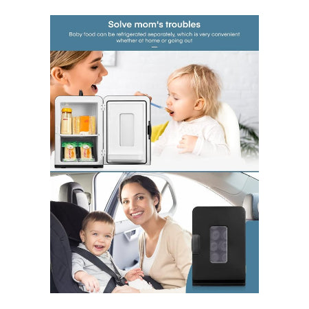 NORTHCLAN minikoelkast voor kamer 15 liter zwart - met 220 V AC/12 V DC voor auto