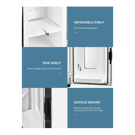 NORTHCLAN minikoelkast voor kamer 15 liter zwart - met 220 V AC/12 V DC voor auto