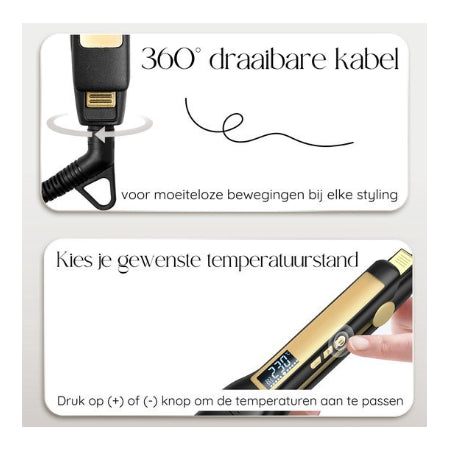 Sansbeauté Professionele Stijltang - 2 in 1 - Krultang