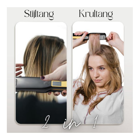 Sansbeauté Professionele Stijltang - 2 in 1 - Krultang