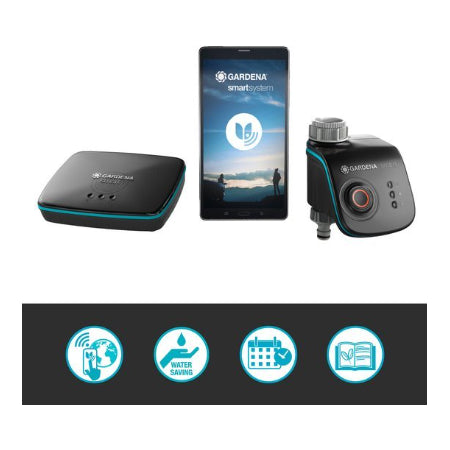 GARDENA Smart Water Control set Besproeiingscomputer - 1min tot 10u - 6 Besproeiingen Per Dag
