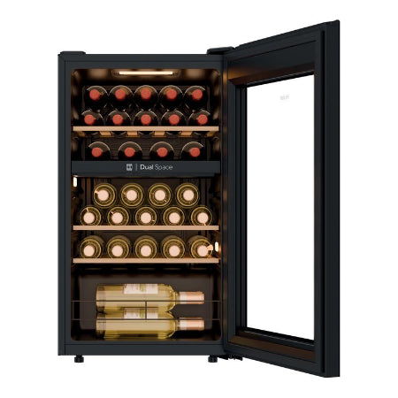 Haier wijnkoelkast HWS32GDG - 32 flessen - Zwart