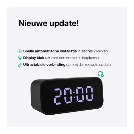 Bastix® S2 Spy Camera Klok met verborgen Camera