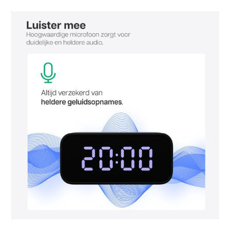 Bastix® S2 Spy Camera Klok met verborgen Camera