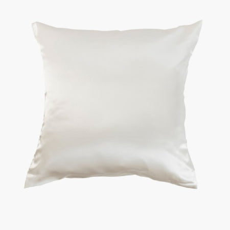 Vierkante kussensloop van moerbeizijde Beauty - kleur Ivoor