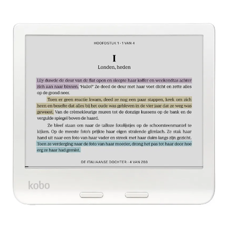E-Reader met kleurenschem - Kobo Libra - kleur Wit