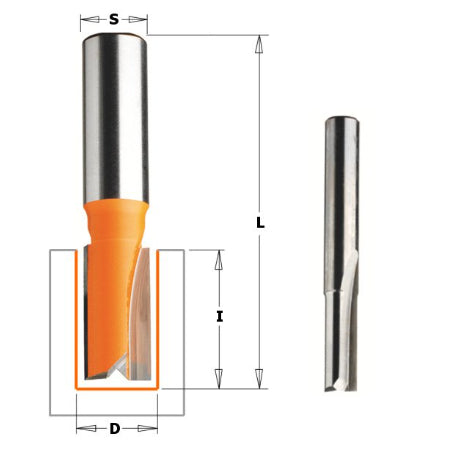 CMT Frezen HW Groeffrees kort S=8 Z=2 D=10 I=20 L=48