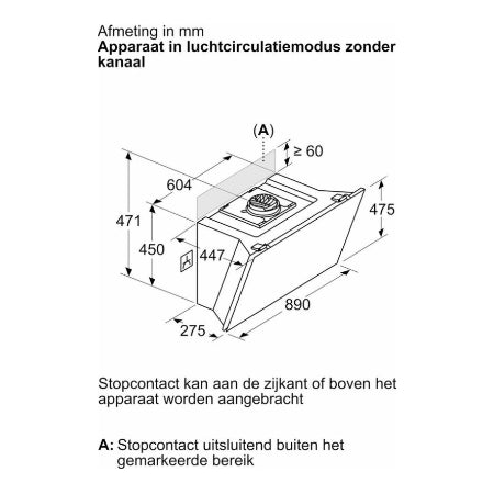 Siemens schuine afzuigkap LC91KLT60 - 90 cm - Zwart