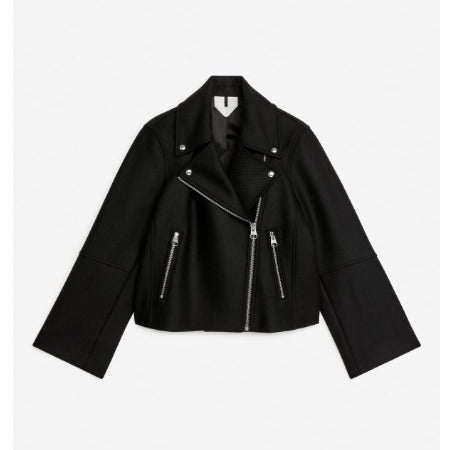 Arket - Dames Bikerjack van wolmix - Maat 42