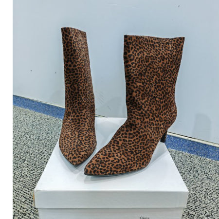 Gioia Chita Luipaard print laarsjes - Maat 39
