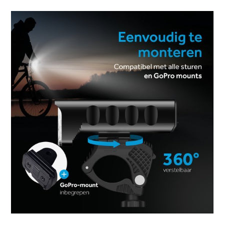 Tikkens LED Fietsverlichting 1600 Lumen