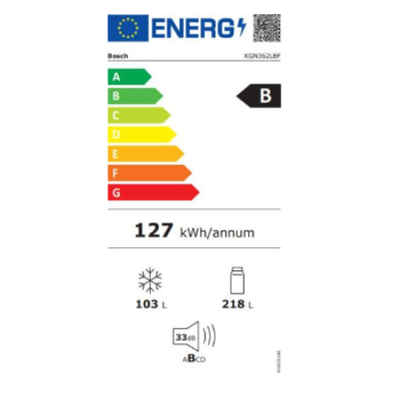 Bosch koelkast KGN362LBF - Serie 4 - RVS look