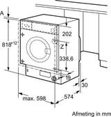 Bosch inbouw wasmachine WIW24342EU - Engels Display