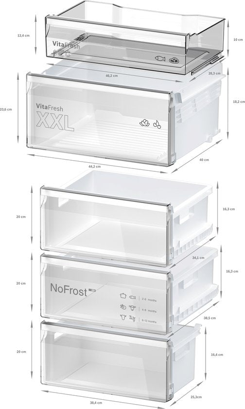 Bosch koelkast Serie 4 KGN362I1F - Total No Frost - RVS