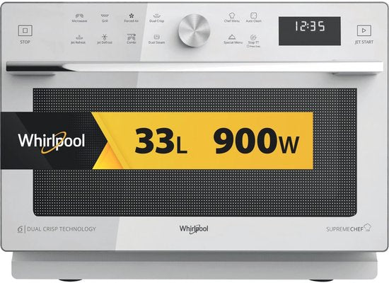 Whirlpool Supreme Chef Combinatiemagnetron MWSC 933 SW - Wit - 33 l - 900 W
