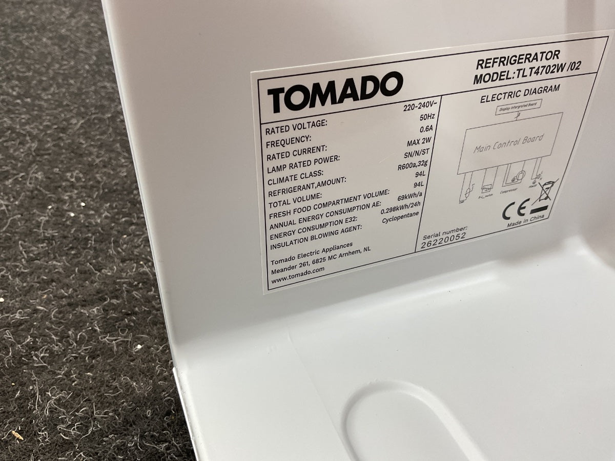 Tomado koelkast TLT4702W - Tafelmodel - Wit