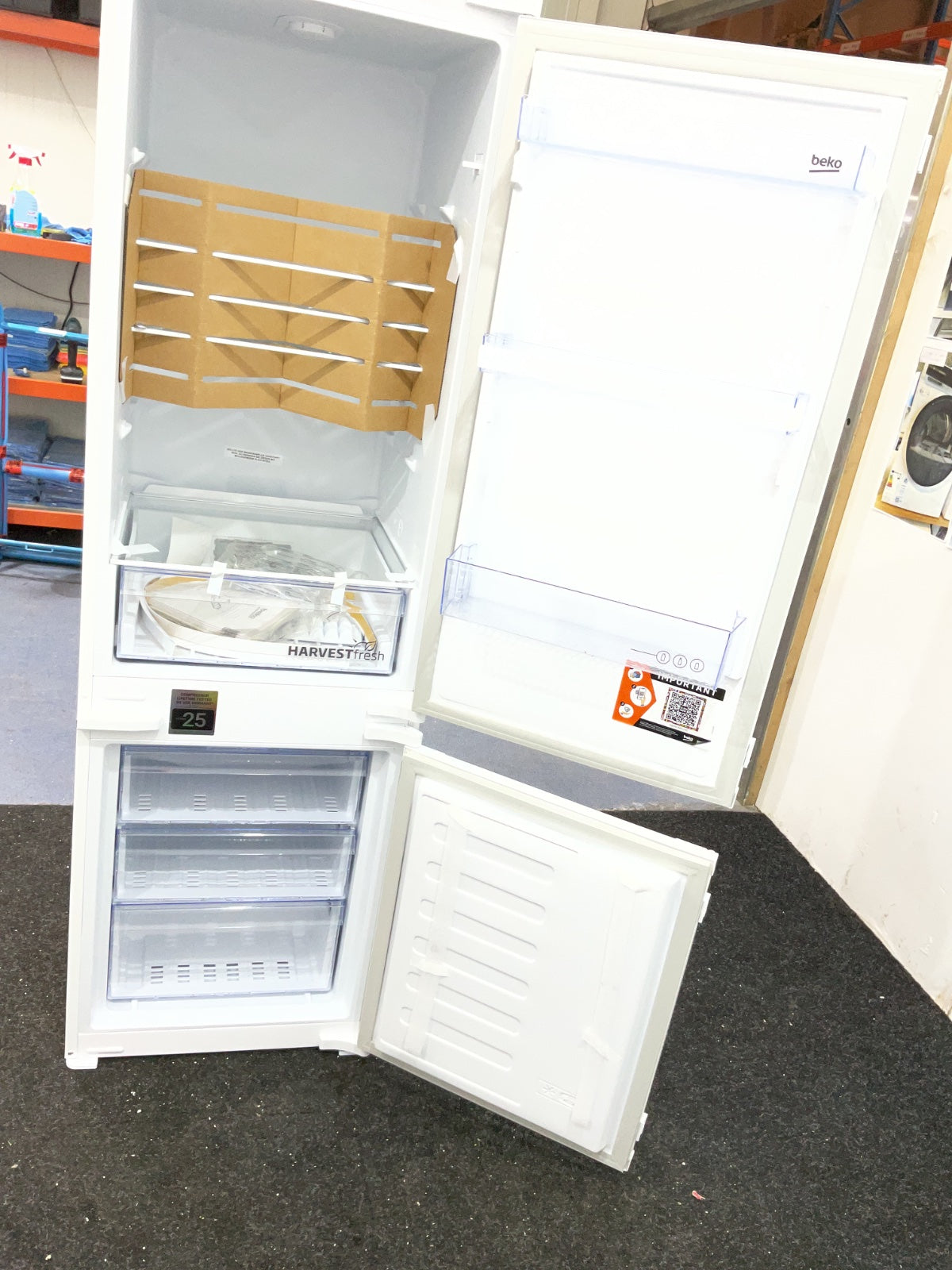 Beko inbouw koelkast BCHA275K4SN - 178 cm met Sleepdeur