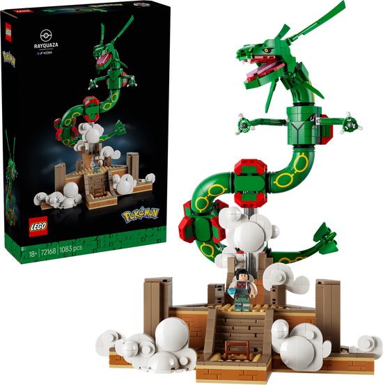 LEGO Pokémon - Rayquaza Bouwpakket voor Volwassenen met Dieren Figuur - 72168