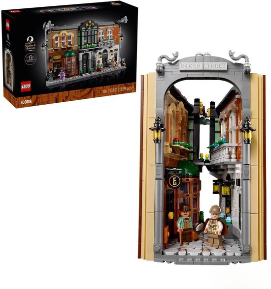 LEGO Icons Boekensteun: Sherlock Holmes, Bouwset - 10351