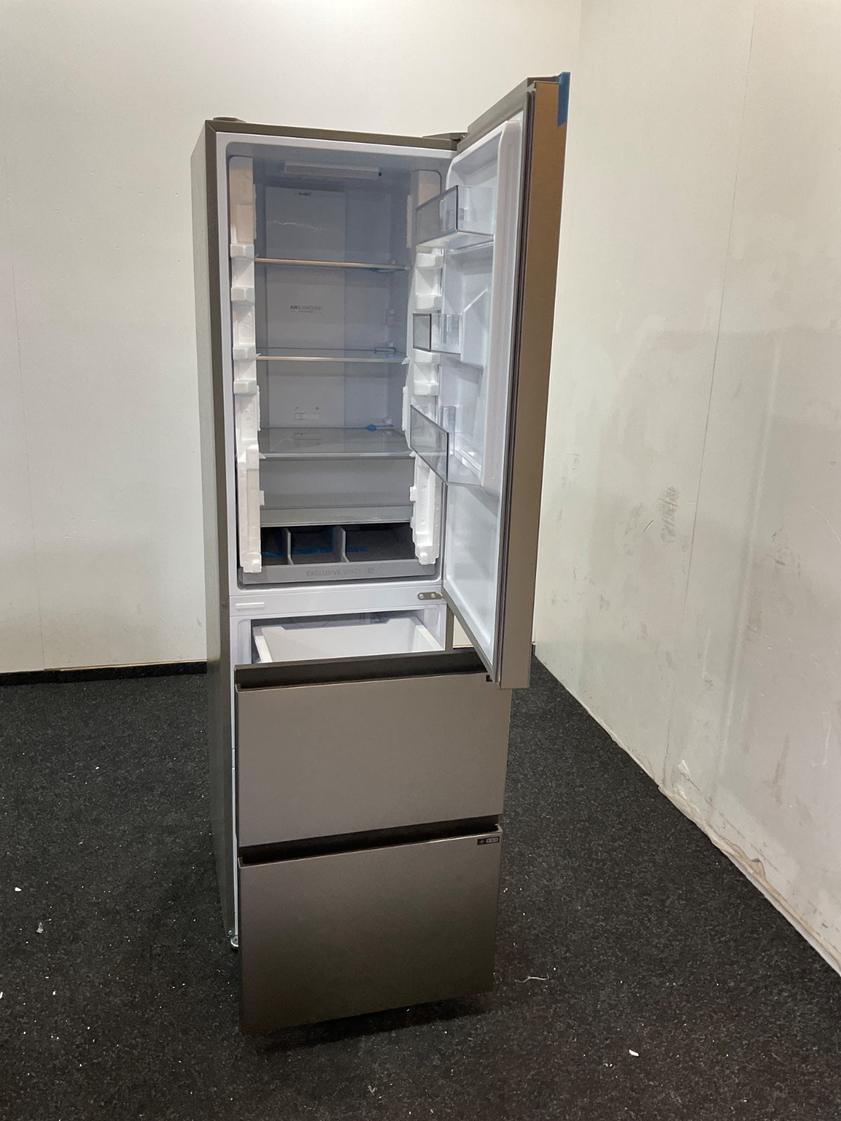 Haier koelkast HTR3518ENMX - Direct Access Lades - RVS