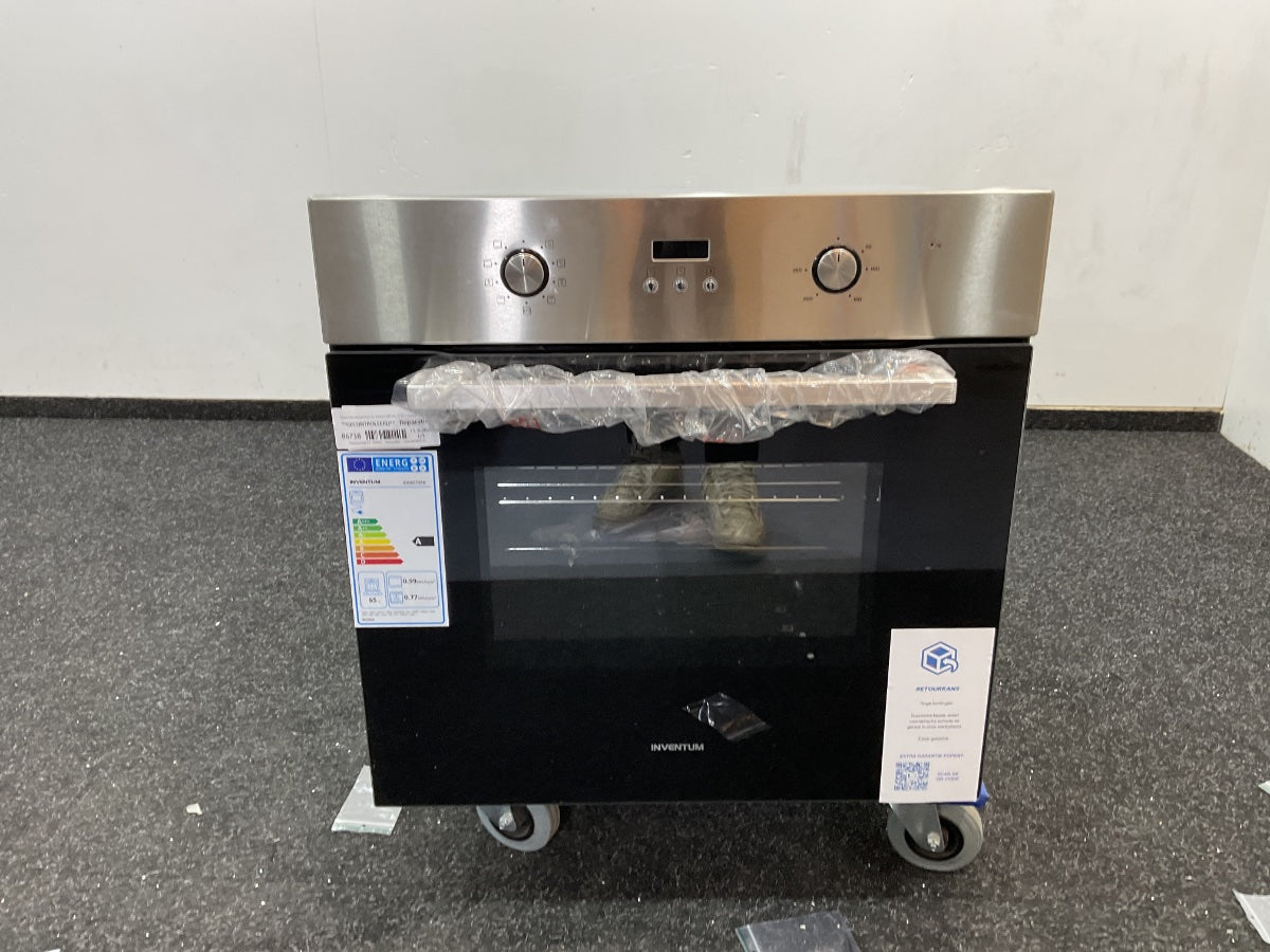 Inventum inbouwoven IOH6070RK - RVS/Zwart