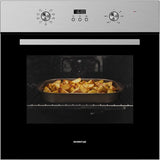 Inventum inbouwoven IOH6070RK - RVS/Zwart