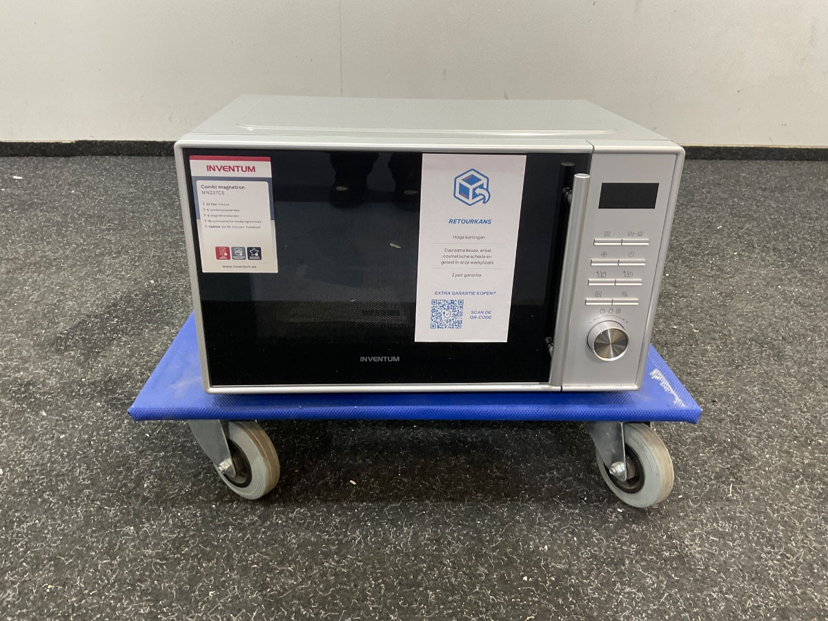 Inventum combimagnetron MN237CS - 23L - 900W - Hetelucht- en grillfunctie - Zilver