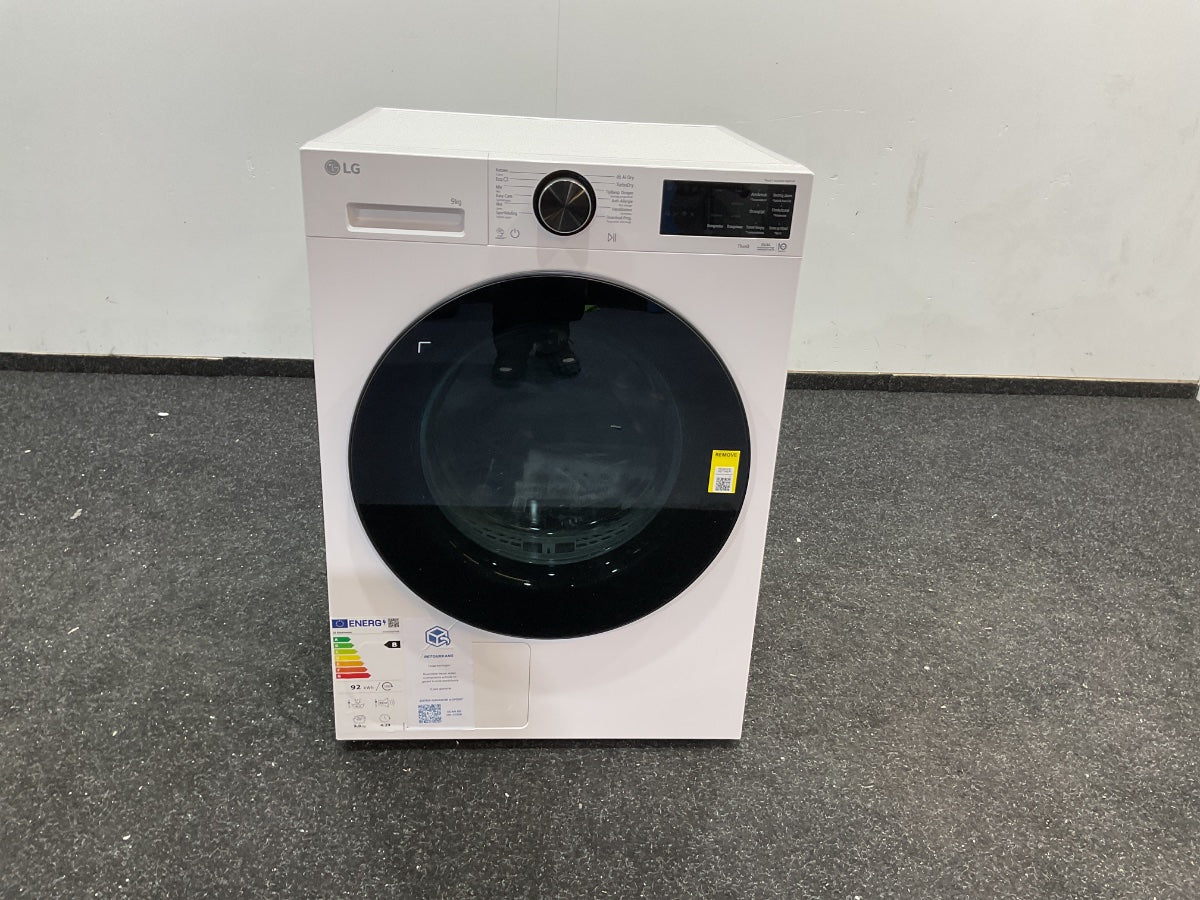 LG warmtepompdroger RHX5009TWB - 9 kg - Wit