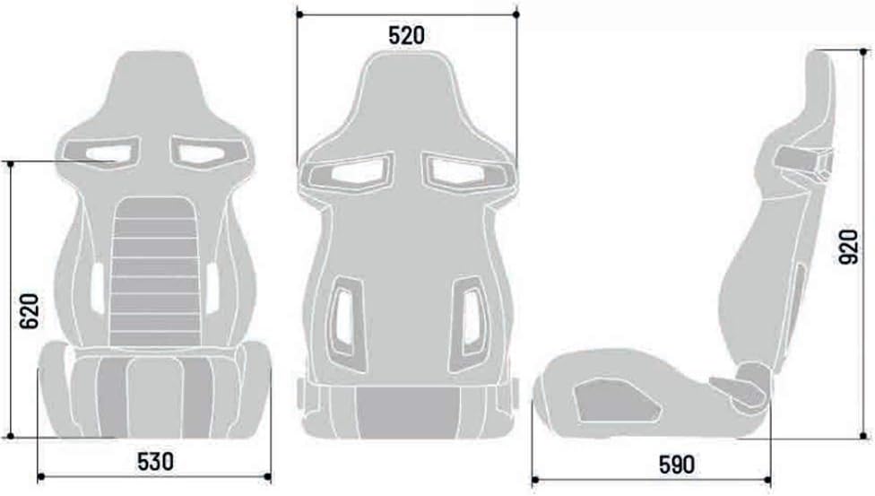 Sparco Auto Sportstoel R333 - Zwart - Verstelbaar