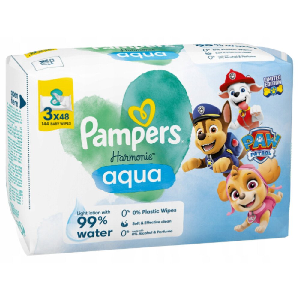 Pampers Harmonie Aqua Paw Patrol Billendoekjes - Grootverpakking