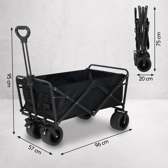 Infinity Goods Bolderkar XL - Opvouwbaar - 180kg draagkracht