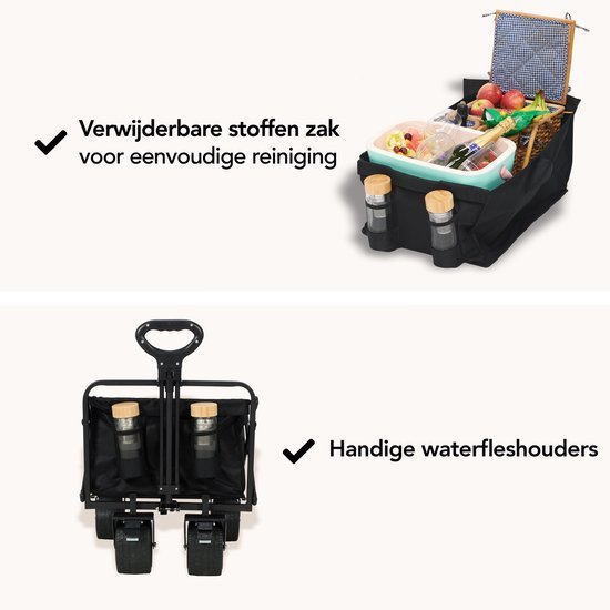 Infinity Goods Bolderkar XL - Opvouwbaar - 180kg draagkracht
