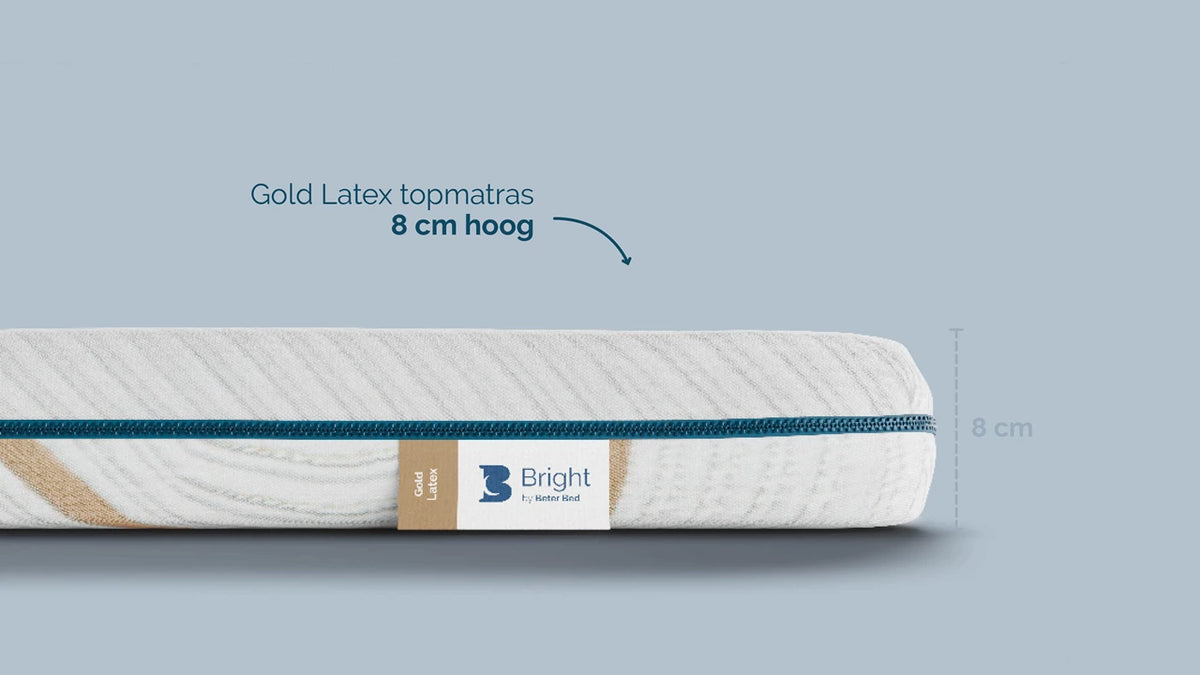 B Bright Gold topper Latex | 90x200cm
