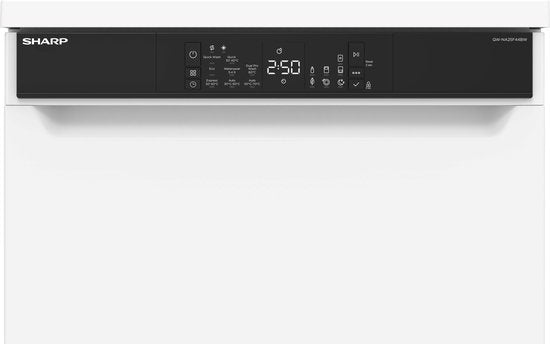 Sharp vaatwasser QWNA25F44BWEU - Vrijstaand - 14 couverts - Wit