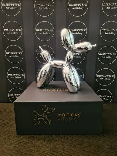 Jeff Koons - Balloon Dog Dog Silver COA Pop Art Certified Silver