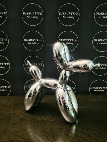 Jeff Koons - Balloon Dog Dog Silver COA Pop Art Certified Silver
