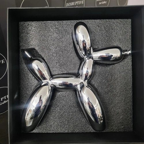 Jeff Koons - Balloon Dog Dog Silver COA Pop Art Certified Silver