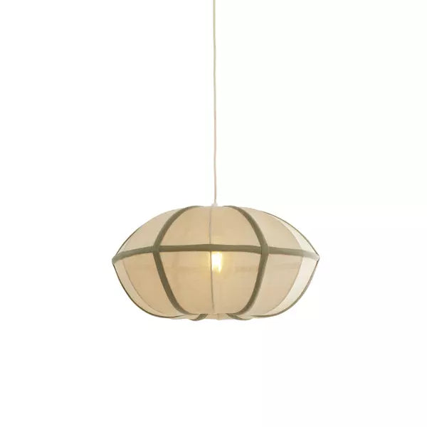Light&living Hanglamp Ø49x25 cm MIRELYS naturel+olijf groen