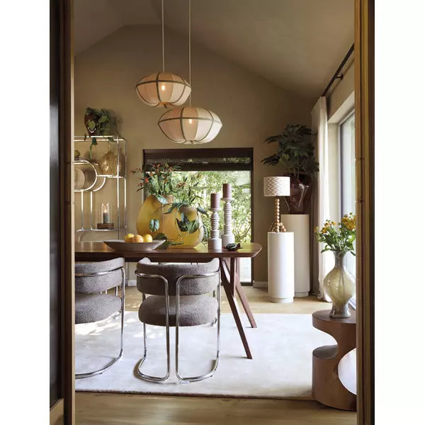Light&living Hanglamp Ø49x25 cm MIRELYS naturel+olijf groen