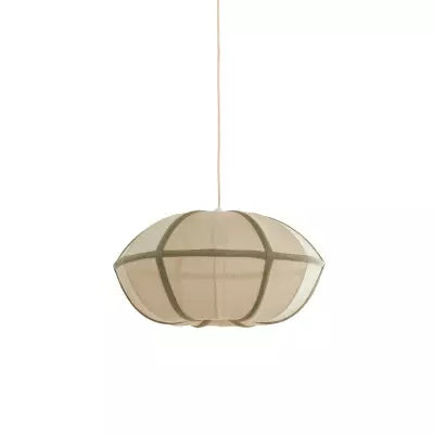 Light&living Hanglamp Ø49x25 cm MIRELYS naturel+olijf groen