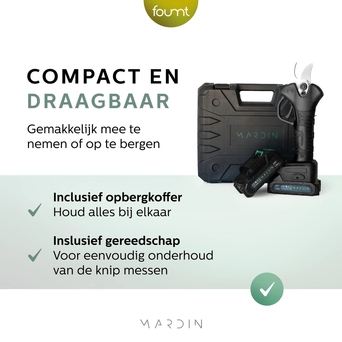 Mardin Elektrische Snoeischaar – Zwart