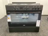 Everglades gasfornuis EVCK9020 - Mat Zwart - 90cm