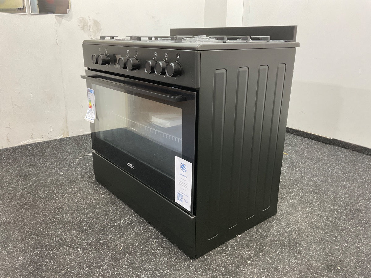 Everglades gasfornuis EVCK9020 - Mat Zwart - 90cm