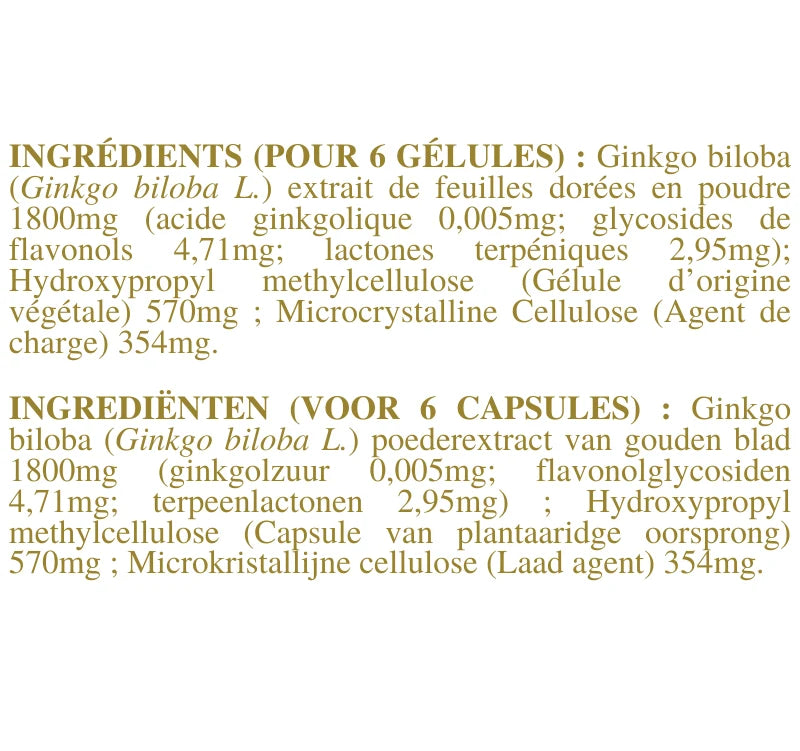 Voeding supplement Ginkgo V