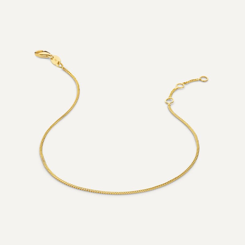 Baby Curb Schakelarmband - 14 karaat goud