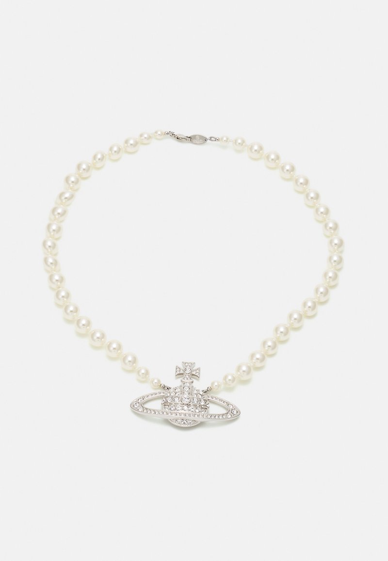 Vivienne Westwood RELIEF PEARL NECKLACE - Ketting - cream/crystal