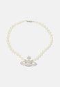 Vivienne Westwood RELIEF PEARL NECKLACE - Ketting - cream/crystal