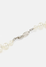 Vivienne Westwood RELIEF PEARL NECKLACE - Ketting - cream/crystal