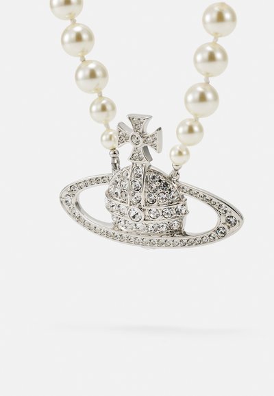 Vivienne Westwood RELIEF PEARL NECKLACE - Ketting - cream/crystal